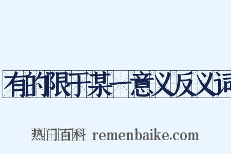 有的限于某一意义反义词是什么意思的图片